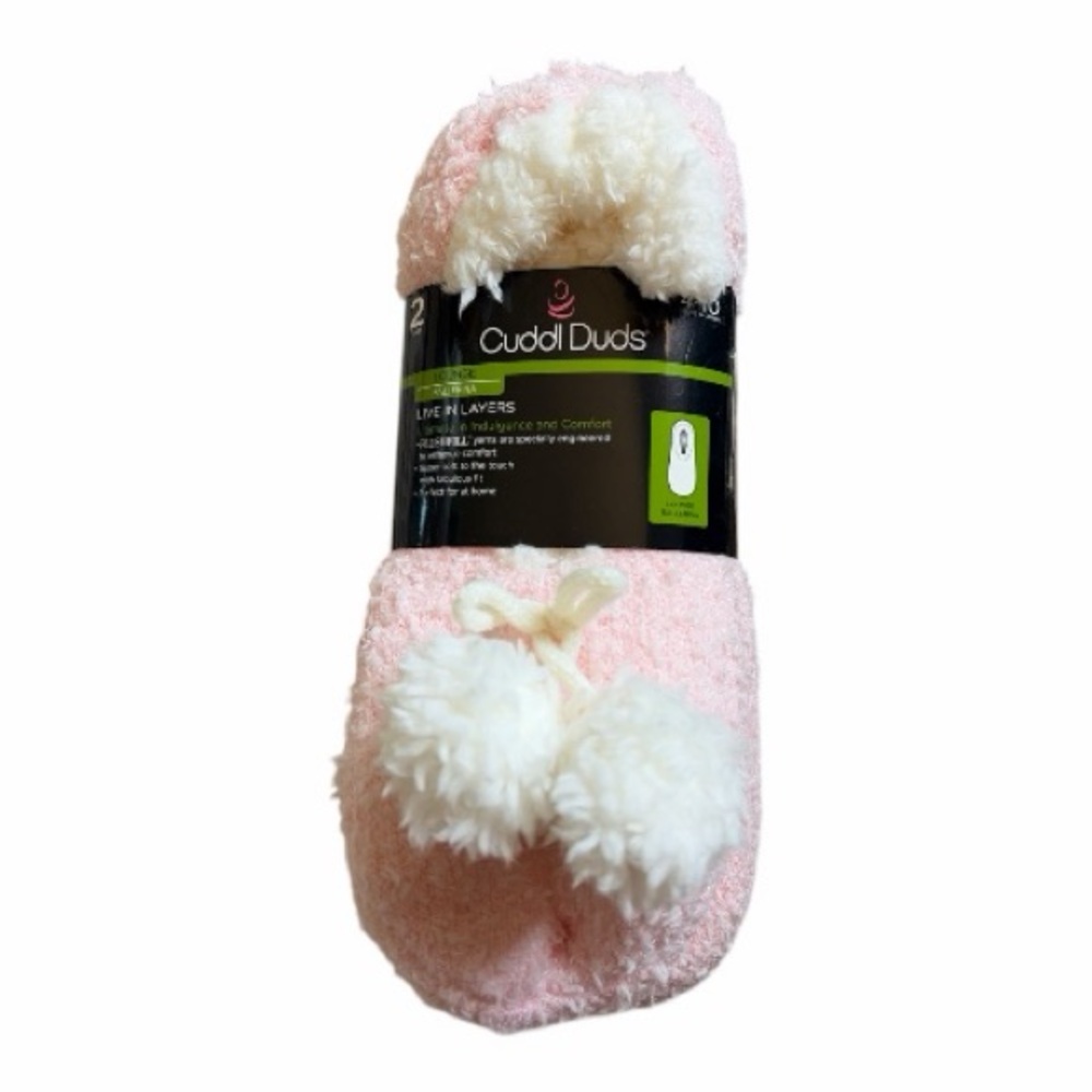 Cuddl Duds 2 pack Sherpa slipper socks